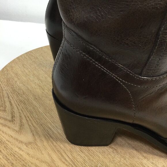 FRYE Womens Jane 14L Stitch AFG Leather Casual Dress Boot Dark Brown Size 10 NWB - Picture 9 of 14